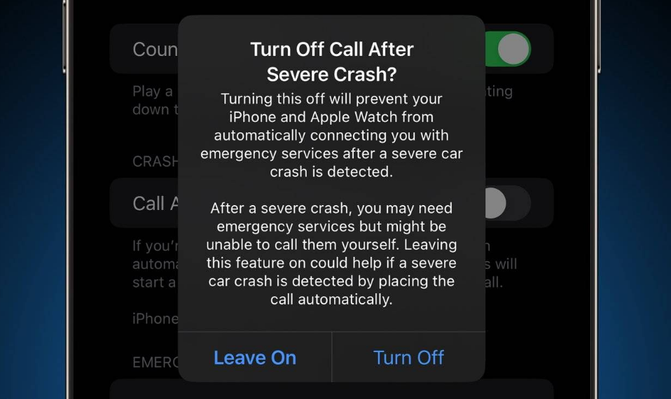 厦门苹果14维修分享 iPhone 14 和 Apple Watch 上关闭崩溃检测 