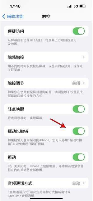 厦门苹果手机维修分享iPhone手机如何设置摇一摇删除文字 